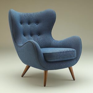 blue armchair